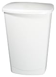 Sterilite 10918006 44 Quart Lift-Top Wastebasket White 6-Pack