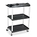 RUB9T30 - Media Master Three-Shelf 42 Open Electronic Media AV Cart