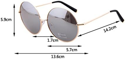 Fandia Women's Round Lens Fashion Vintage Reflect Light Sunglass (#1)