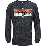 adidas New York Knicks Heathered ClimaLite Long Sleeve T-Shirt