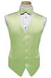 Tuxedo Vest - Solid Satin Lime Vest with Coordinating Windsor Band Tie
