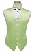 Tuxedo Vest - Solid Satin Lime Vest with Coordinating Windsor Band Tie