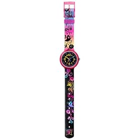 Flik Flak - FPN042 - Montre Fille - Quartz Analogique - Bracelet Caoutchouc Multicolore
