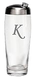 Culver Inc., Monogram K Glass Martini Shaker