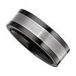 Ceramic and Tungsten Inlay Ring