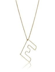 Gauge Gold-Filled Bubble Monogram Mini-E Pendant Necklace