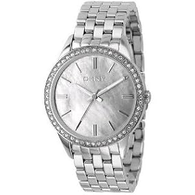 DKNY #NY4756 Women's Stainless Steel Oversized MOP Dial Watch