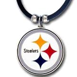 Pittsburgh Steelers Pendant Sculpted Pewter with Necklace NFL