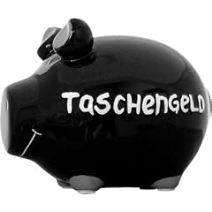 Sparschwein Taschengeld 12,5 x 9,7 cm schwarz