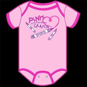 Aerosmith Pink is My Favorite Crayon Infant Onesie