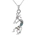 Sterling Silver Kokopelli with Turquoise Necklace