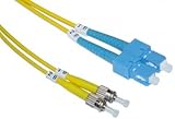 NEW SC / ST, Single Mode, Duplex Fiber Optic Cable, 9/125, 3 Meter (Fiber Optic Cable / Adapter)