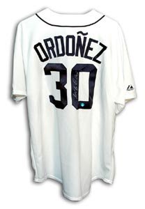 Magglio Ordonez Signed Detroit Tigers White Majestic Jersey