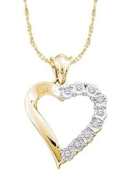 0.08ctw Round Diamond Heart Pendant