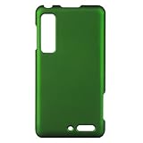 Green Rubberized Hard Case for Motorola DROID 3 (Verizon)