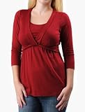 Motherhood Maternity: 3/4 Sleeve Pull Over Nursing Top