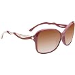Spy Fiona Sunglasses - Spy Optic Look Series Sportswear Eyewear w/ Free B&F Heart Sticker Bundle - Burgundy with Cream/Bronze Fade