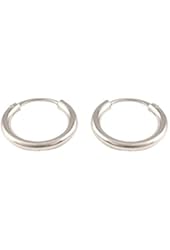 Continuous Endless Hoop Round Circle Small Sterling Silver Earrings 10mm