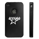 Apple iPhone 4 4S 4G Black Aluminum & Silicone Case Dallas Stars