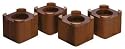 Wood Bed Lifters (Mahogany) (4.5"D x 4.5"W x 4"H)