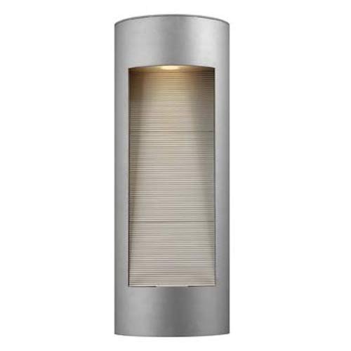 Hinkley Lighting 1664TT Exterior Large Wall Mount – Luna Titanium Contemporary Outdoor Lights