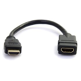 StarTech.com HDMIEXTAA6IN 6-Inch HDMI Port Saver Digital Video Cable M/F