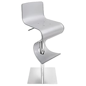 Acrylic Viva Bar Stool - Silver by -