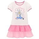 Disney Pink Ruffled Cinderella Dress for Girls
