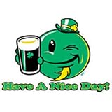 Bella Ladies / Juniors / Girly T-Shirt : Have A Nice Day - Irish Leprechaun Drinking Beer for St Patricks Day
