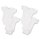 4 Pk. Gerber Short Sleeve Onesie Size 2t / 24mo. ~ Solid White