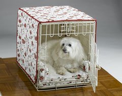 Rose Patterned Dog Crate Set -Size Medium