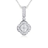 1/4 Ctw Diamond 14K White Gold Pendant