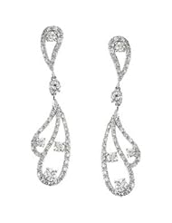 Pair 1 1/5 CT TW 14K White Gold Diamond Earrings