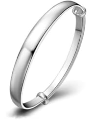 Fashion Plaza 990 Womens Sterling Silver Dragon and Phoenix Carved Bangle Bracelet Expandable 21.2g Weight Expandable Y49