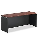 Alera Seville Credenza Shell, 72w x 24d x 29h, Charcoal Gray Frame/Cherry Top