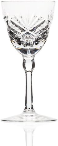 Liqueur Glass, Aperitif Glass, Eggnog Glass, Sherry Glass, Digestif Glass - Ideal for After Dinner Drinks, Collection "PAVO", 12,5 cm, transparent, hand-cut glass, lead crystal, modern style (GERMAN CRYSTAL powered by CRISTALICA)