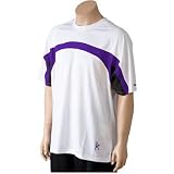 balle de Match Stomp Tennis Crew Shirt - White/Purple - M05004-WPU