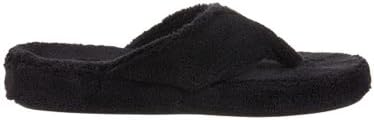 ACORN Women's New Spa Thong Slipper BLACK XXL