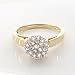 1.00 Carat Round Diamond Cluster Ring in 18ct Solid Yellow Gold