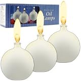 NEW SET OF 3 FROSTED GLASS OIL LAMPS