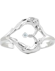 Jewelplus Universal Love Heart Cuff Bracelet Sterling Silver Bracelet