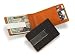 Black/Orange Money Clip Bi-fold Wallet 100% Genuine Leather By DesignSK