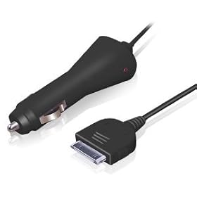 Chargeur allume-cigare pour Apple iPhone, iPhone 3G/3GS, iPhone 4, tous les iPod avec Dock Connector, iPod Touch, Touch 2 et 3 Touch