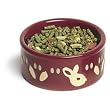 Super Pet Paw-Print Petware Bunny Ceramic Food / Water Dish (Assorted, 4 1/4 Inch Diameter)