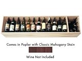 Wine Cellar Innovations Poplar with Classic Mahogany Stain Vintage View Cabinet 72x15x12-in.