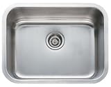 23 Inch Stainless Steel Undermount Single Bowl Kitchen Sink - 18 Gauge