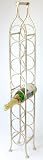 Modern Tall Slim Silver Metal Wine Rack - Holds 8 Bottles