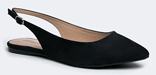 DOLLEY-31 Pointed Toe Slingback Flat