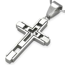 Modern Cross Stainless Steel Pendant