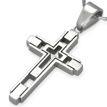 Modern Cross Stainless Steel Pendant